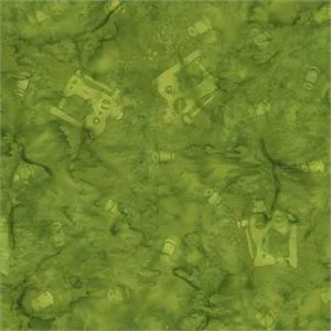 Sew Playful - Machines - Green - Batik