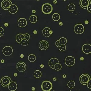 Sew Playful - Buttons - Black/Green - Batik