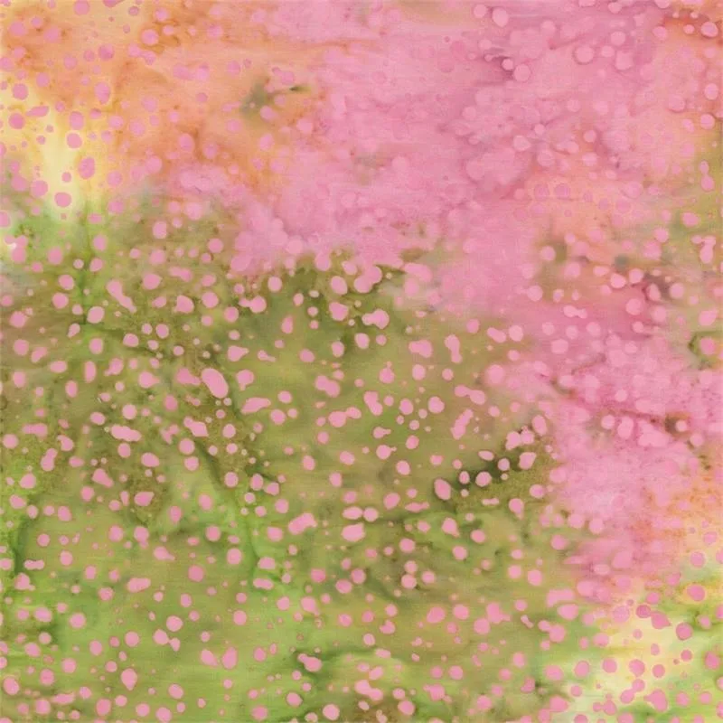 Sew Playful - Splatter - Green/Pink Multi - Batik