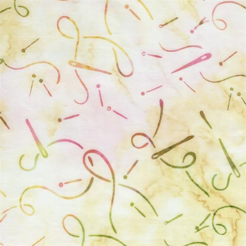 Sew Playful - Needles and Thread - Cream/Multi - Batik