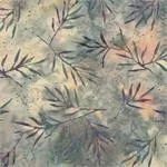 Butterfly Dreams - Leaves - Cream, Purple, Teal - Batik