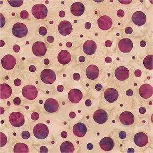 Butterfly Dreams - Purple Bubble Dots - Purple/Cream - Batik