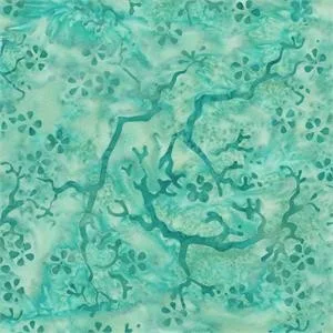 Butterfly Dreams - Blooms and Branches - Teal - Batik